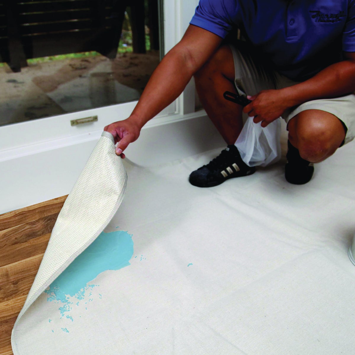 Trimaco Stay Put Canvas Plus 4 In. x 12 Ft. Dropcloth Image 4