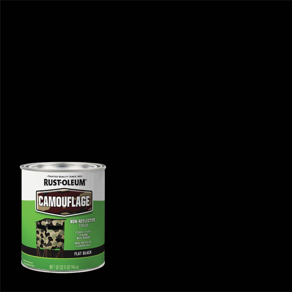 Rust-Oleum 1 Qt. Camouflage Brush Paint, Black
