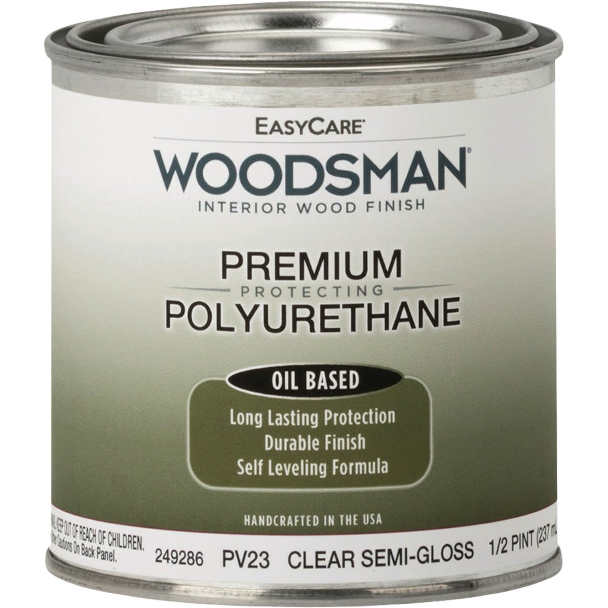 EasyCare Woodsman Oil Based Semi-Gloss Polyurethane Varnish, Clear, 1/2 Pt.