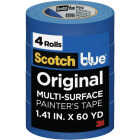 3M Scotch Blue 1.41 In. x 60 Yd. Original Painter's Tape (4-Pack) Image 1