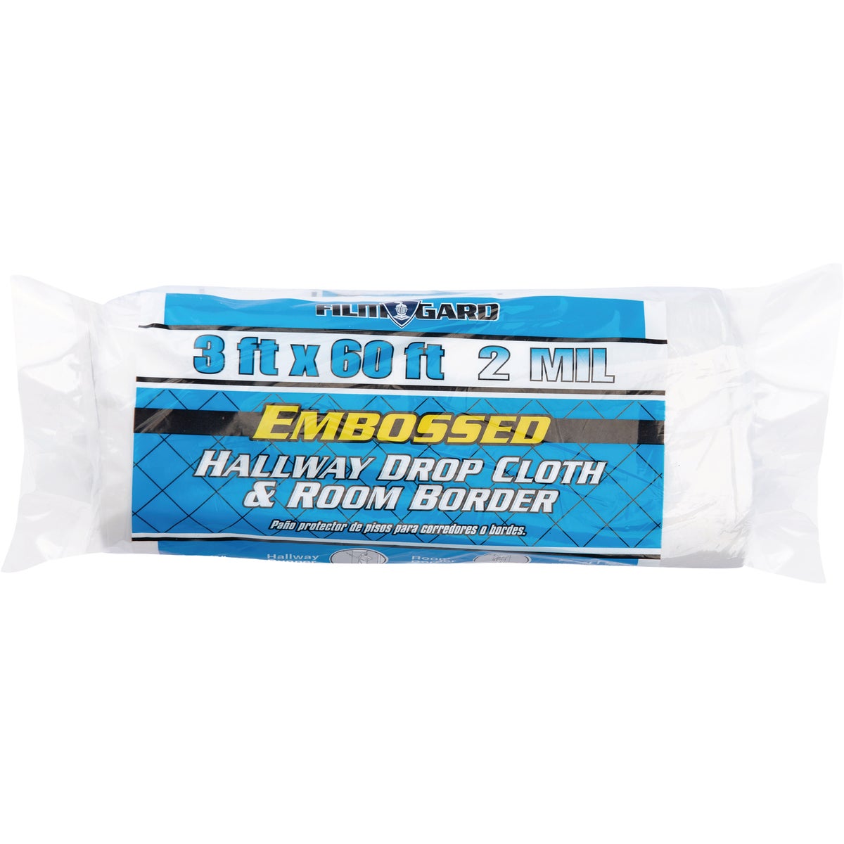 Film-Gard 3 In. x 60 Ft. 2-Mil Embossed Drop Cloth