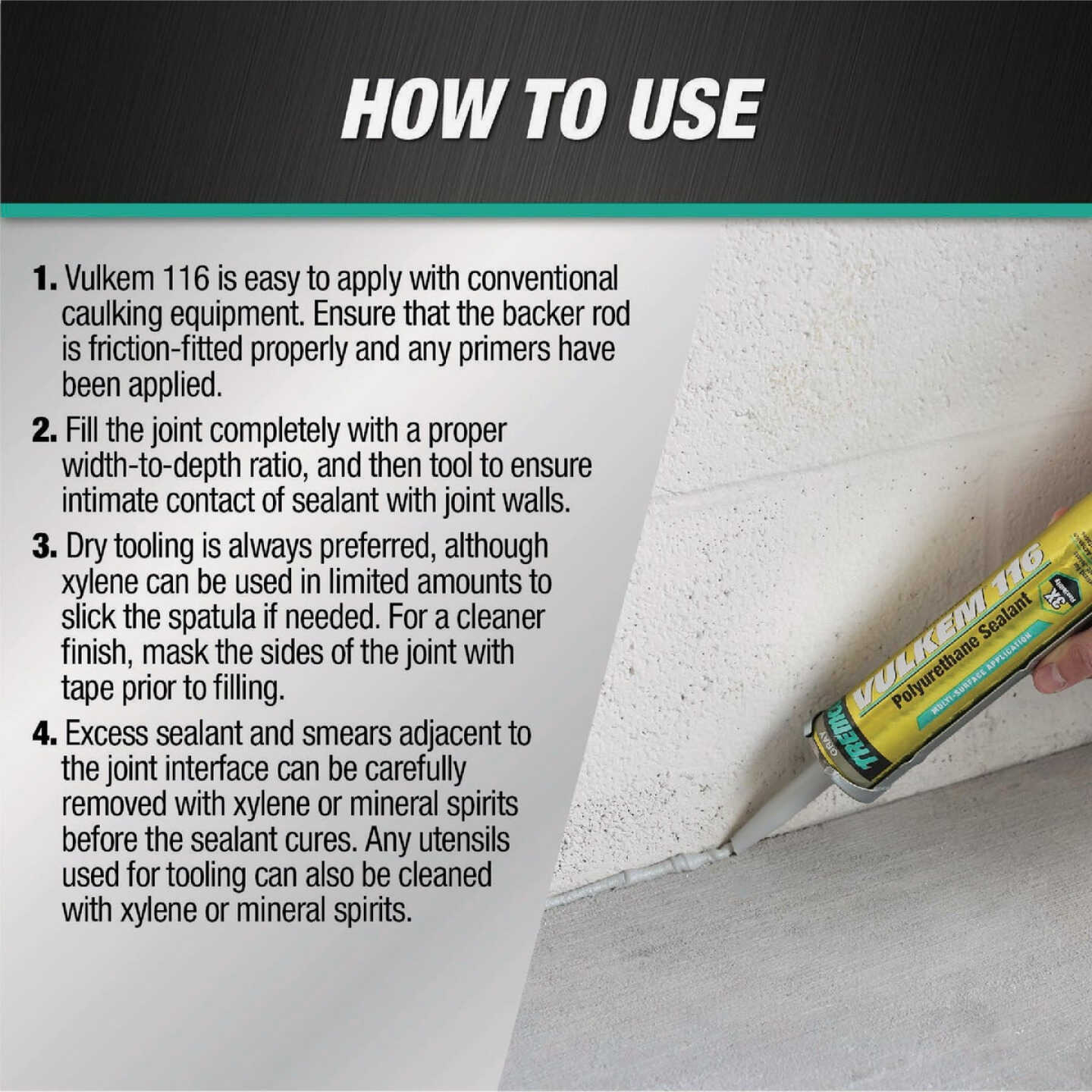 Tremco Vulkem 116 10.1 Oz. White Polyurethane Sealant Image 3