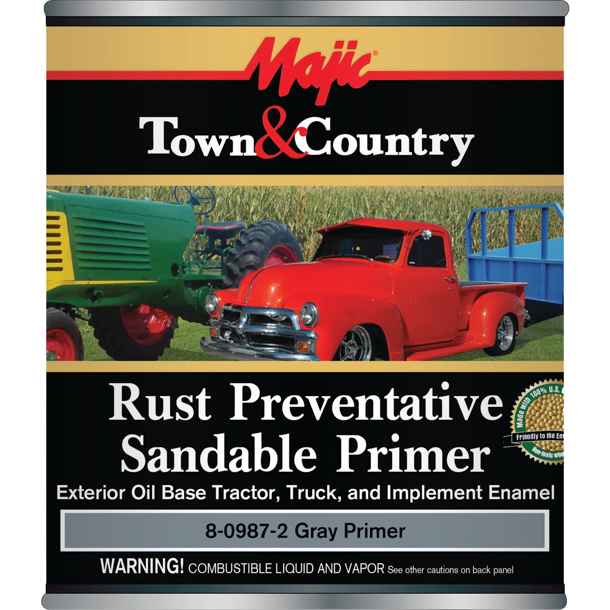 Majic Town & Country, Truck, Tractor, Implement & Equipment, Gray Primer, 1 Qt.