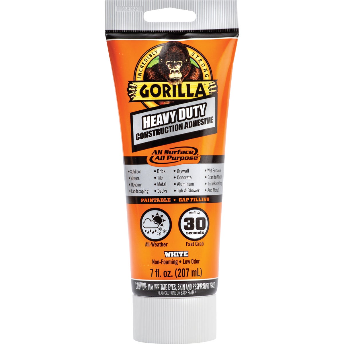 Gorilla 7 Oz. Heavy Duty Construction Adhesive
