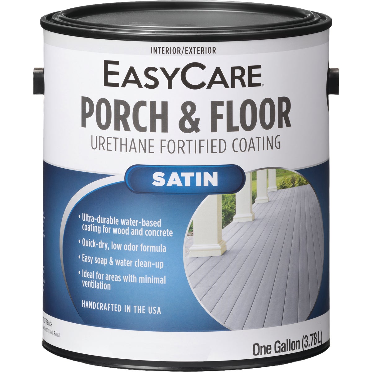 EasyCare Interior/Exterior Urethane Fortified Satin Porch & Floor Coating, Light Gray, 1 Qt.