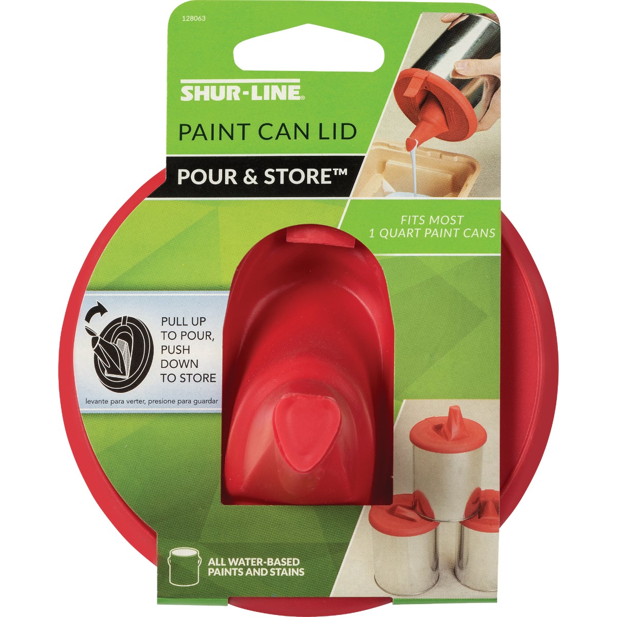 Shur-Line Store & Pour Lid for 1 Qt. Can, Red