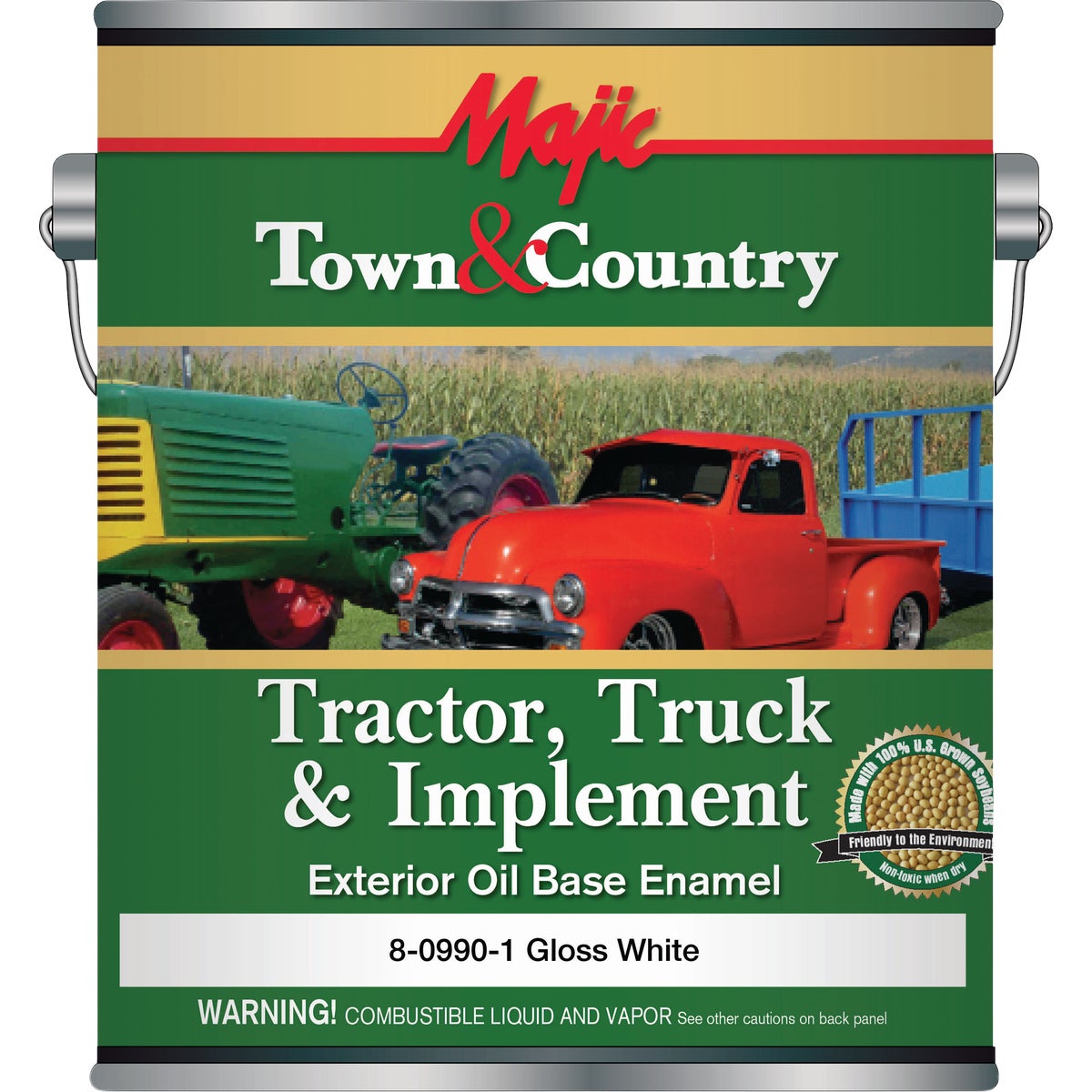 Majic Town & Country Tractor, Truck & Implement Enamel, White, 1 Gal.