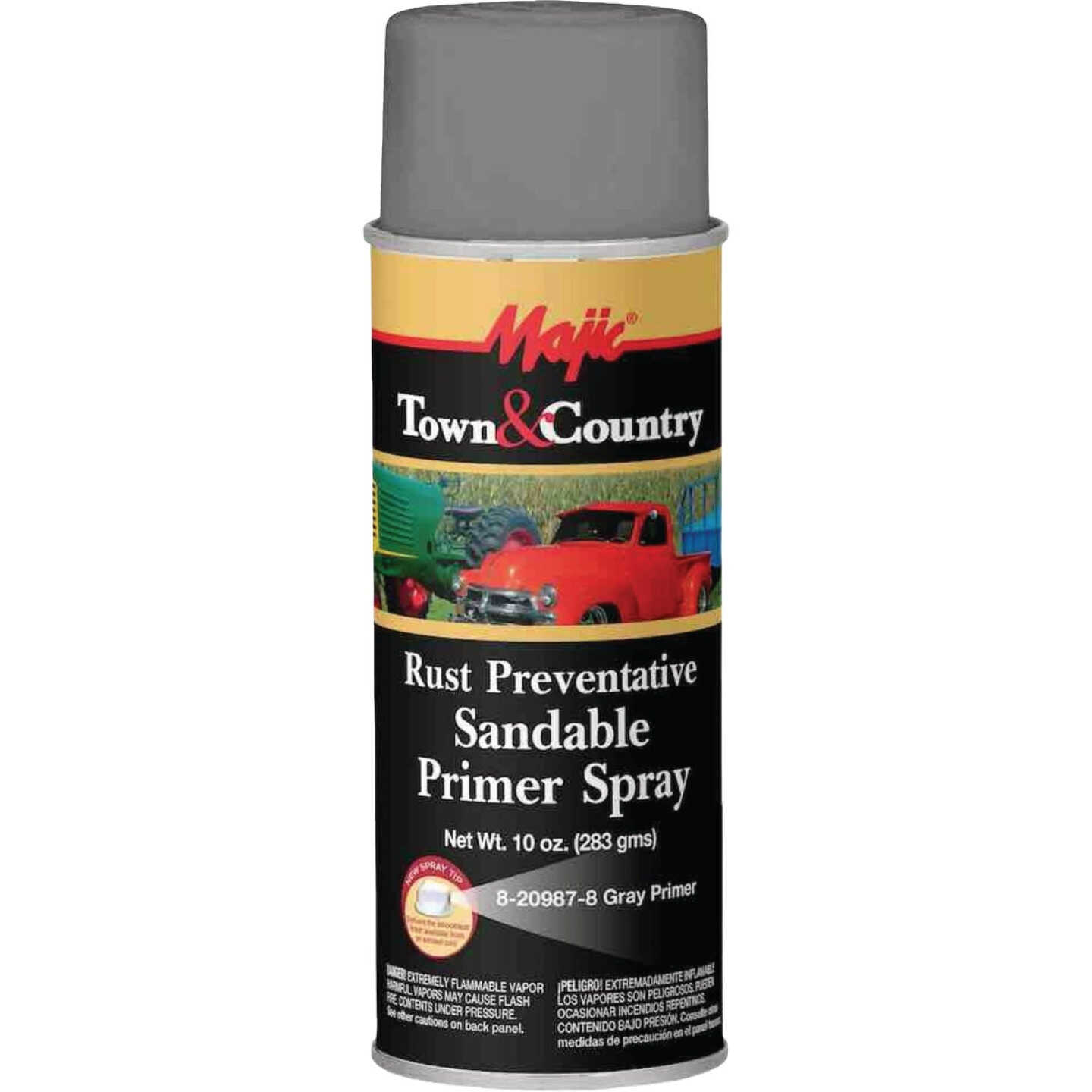 Majic Paints Truck, Tractor, Implement & Equipment, Gray Primer, 12oz. Image 1