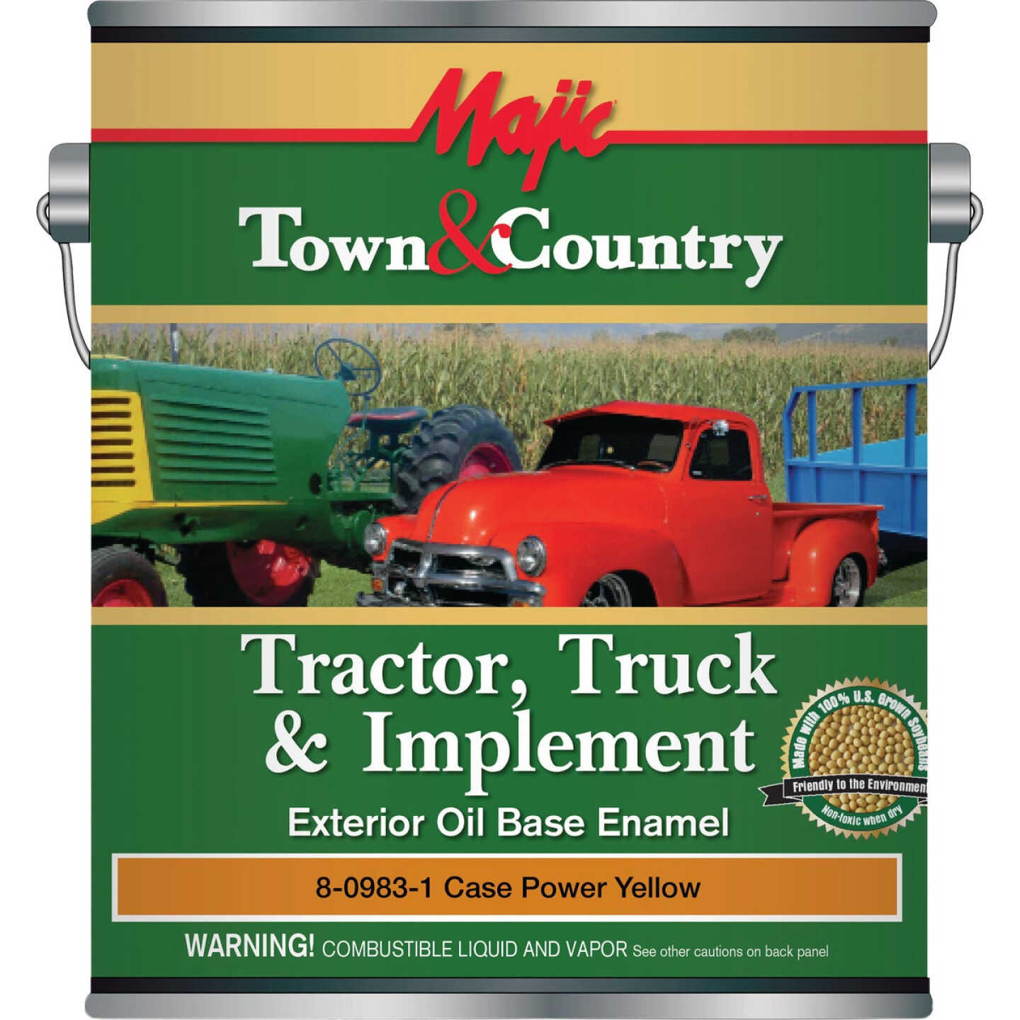 Majic Town & Country Tractor, Truck & Implement Enamel, Case Power Yellow, 1 Gal. Image 1