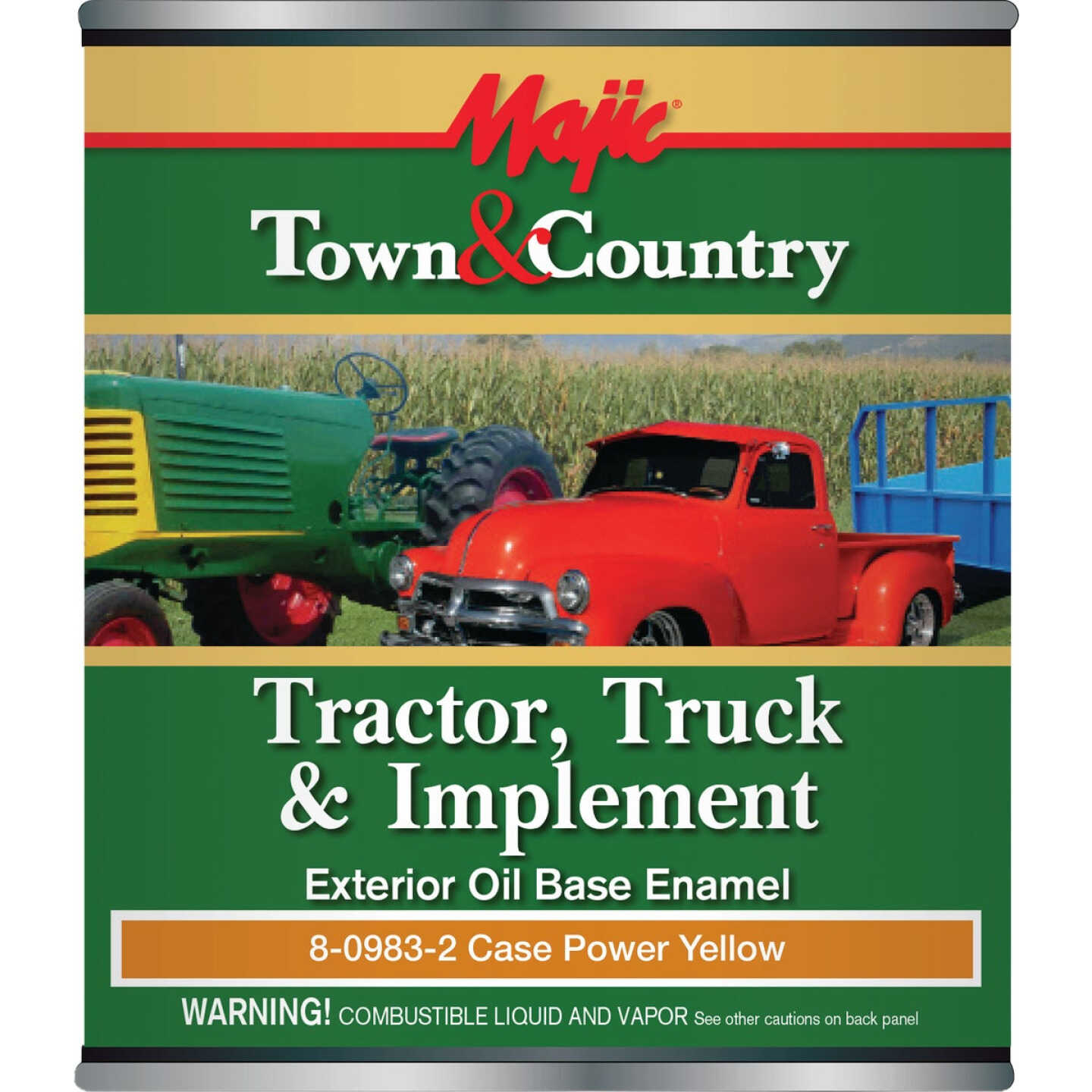 Majic Town & Country Tractor, Truck & Implement Enamel, Case Power Yellow, 1 Qt. Image 1