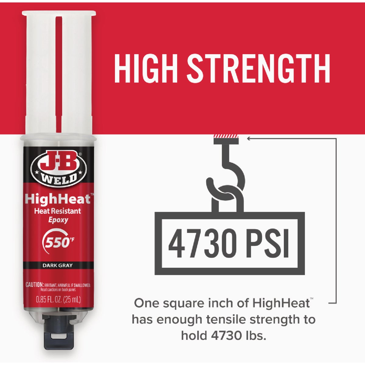J-B Weld 0.85 Oz. HighHeat Epoxy, Syringe Image 4
