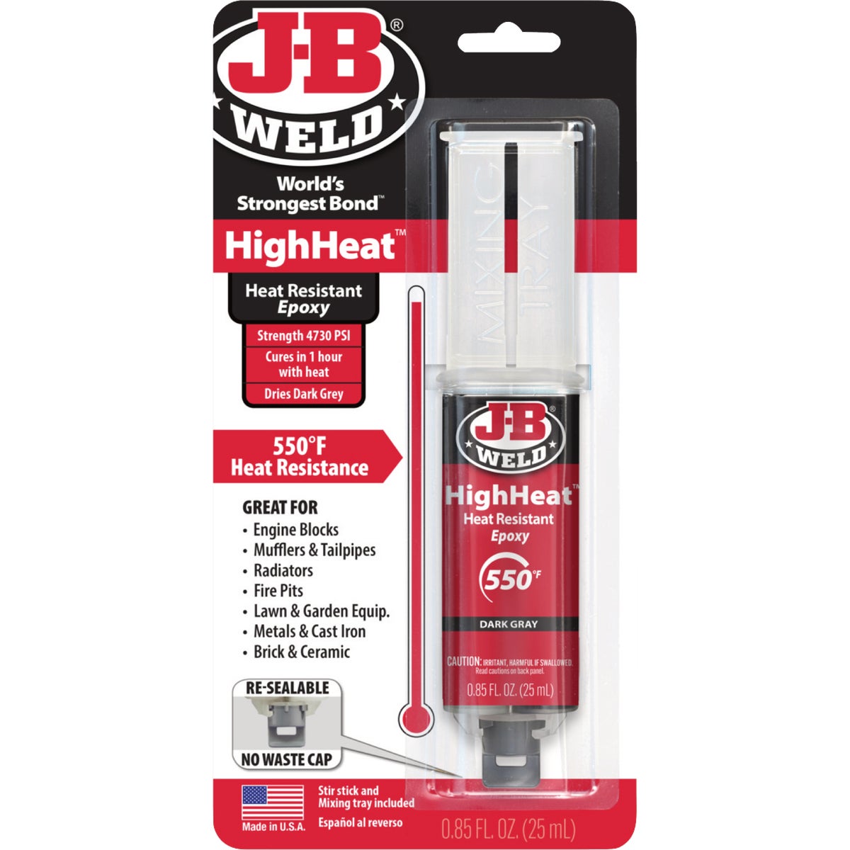 J-B Weld 0.85 Oz. HighHeat Epoxy, Syringe Image 7