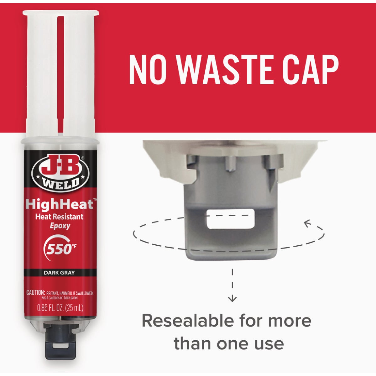 J-B Weld 0.85 Oz. HighHeat Epoxy, Syringe Image 6