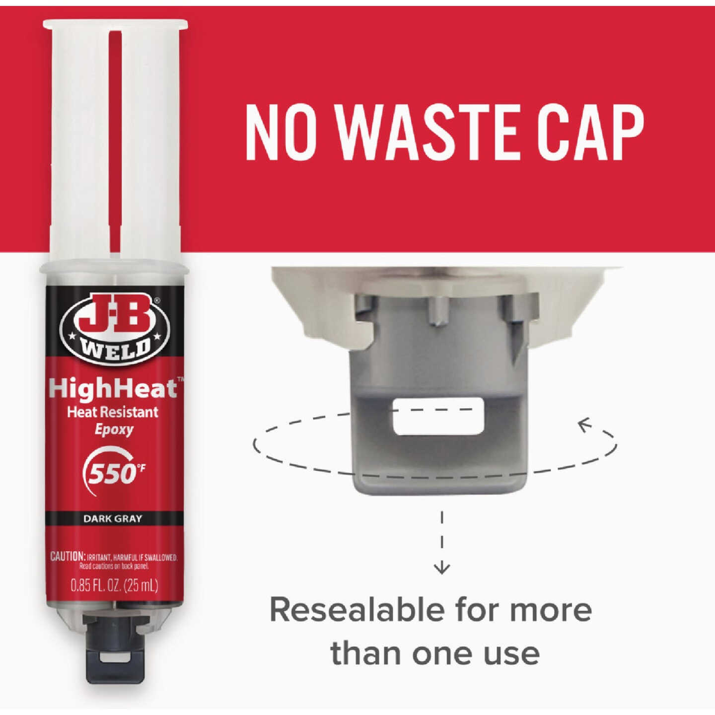 J-B Weld 0.85 Oz. HighHeat Epoxy, Syringe Image 6
