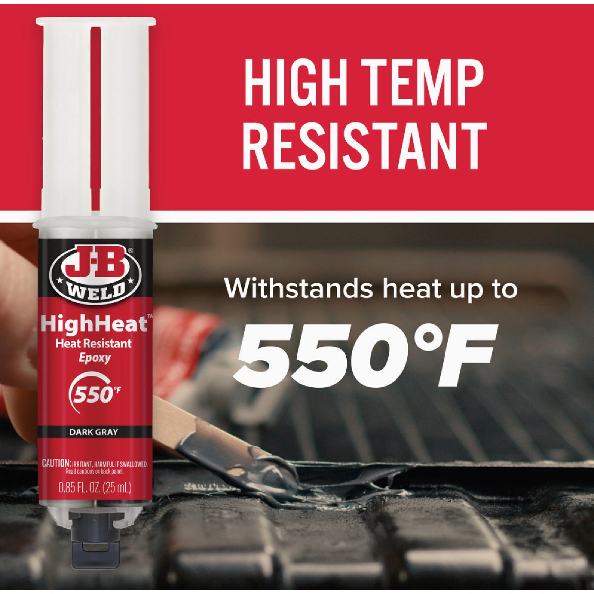 J-B Weld 0.85 Oz. HighHeat Epoxy, Syringe Image 2