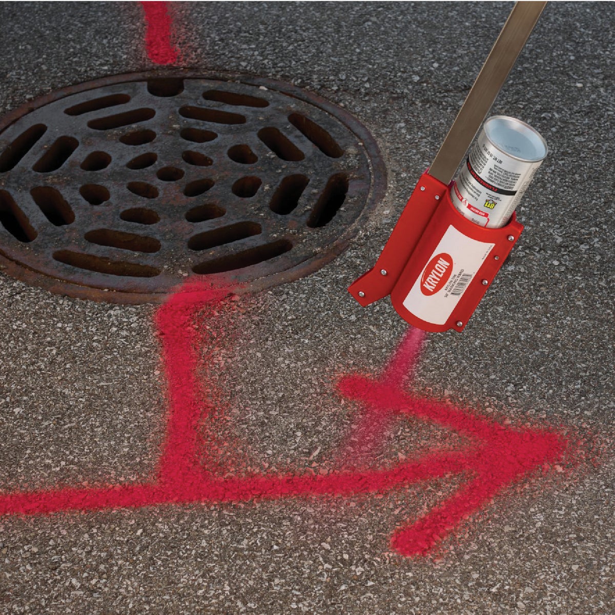 Krylon Mark-It 732408 Industrial WB Fluorescent Red Inverted Marking Paint Image 3