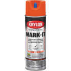 Krylon Mark-It 731008 Industrial SB Fluorescent Red Orange Inverted Marking Paint Image 2