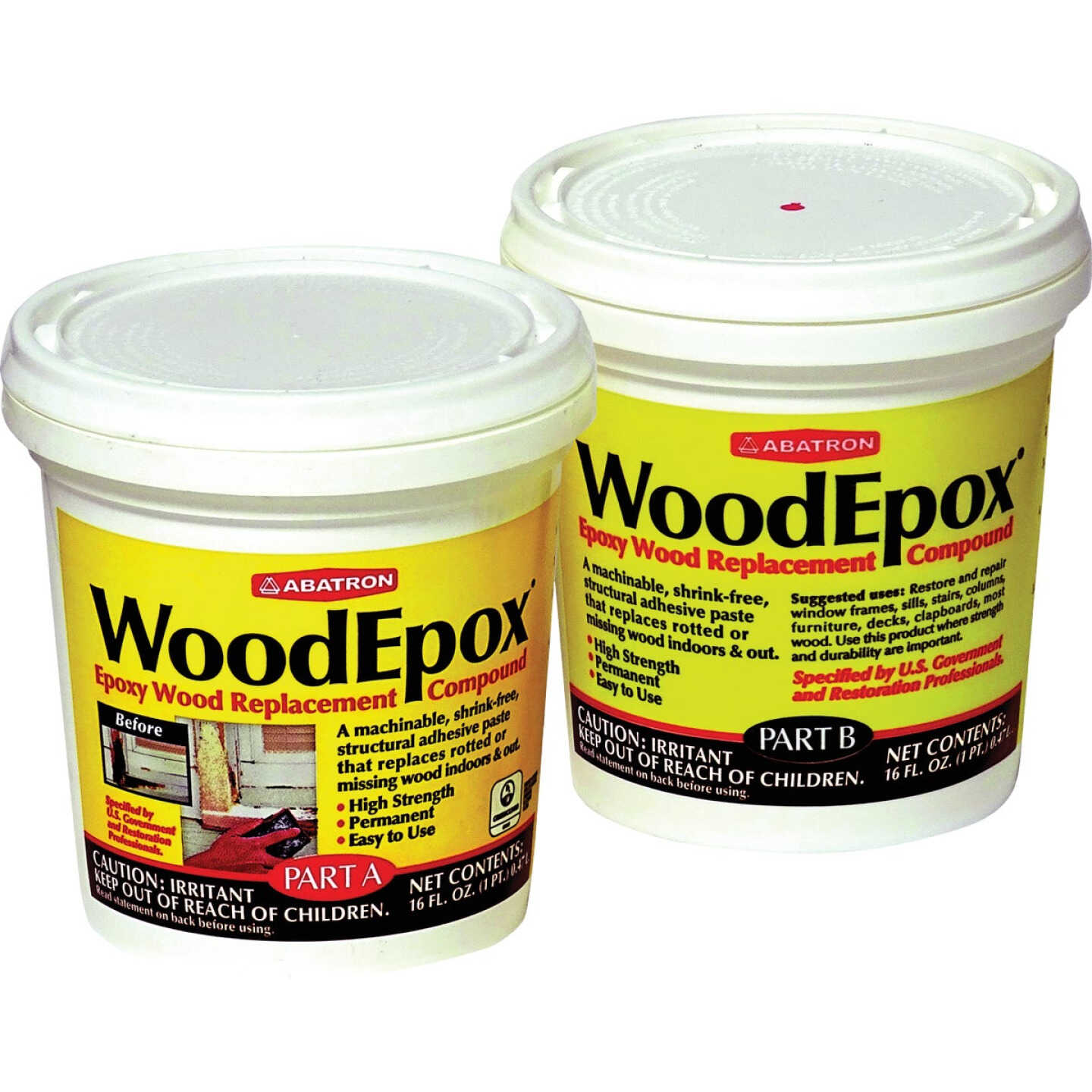 Abatron WoodEpox - Includes 1 Pt. Part A & 1 Pt. Part B Image 1