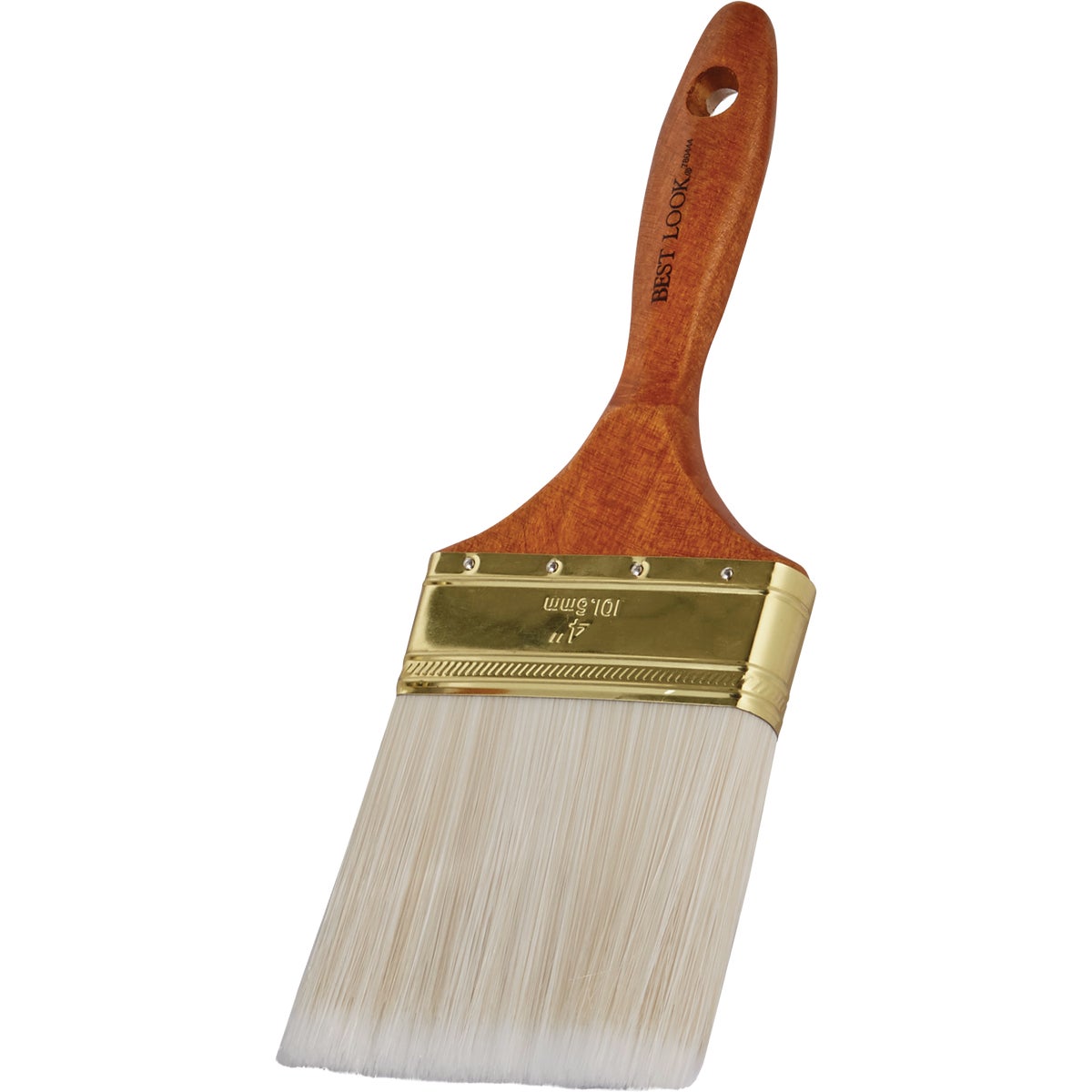 Best Look General Purpose 4 In. Flat Polyester Paint Brush Image 3