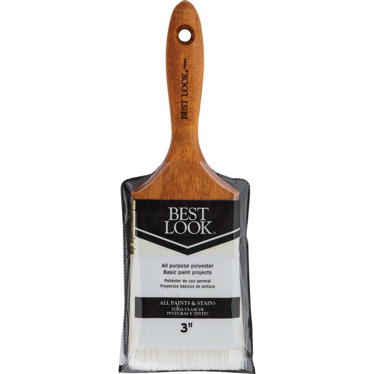 Best Look General Purpose 3 In. Flat Polyester Paint Brush Image 2
