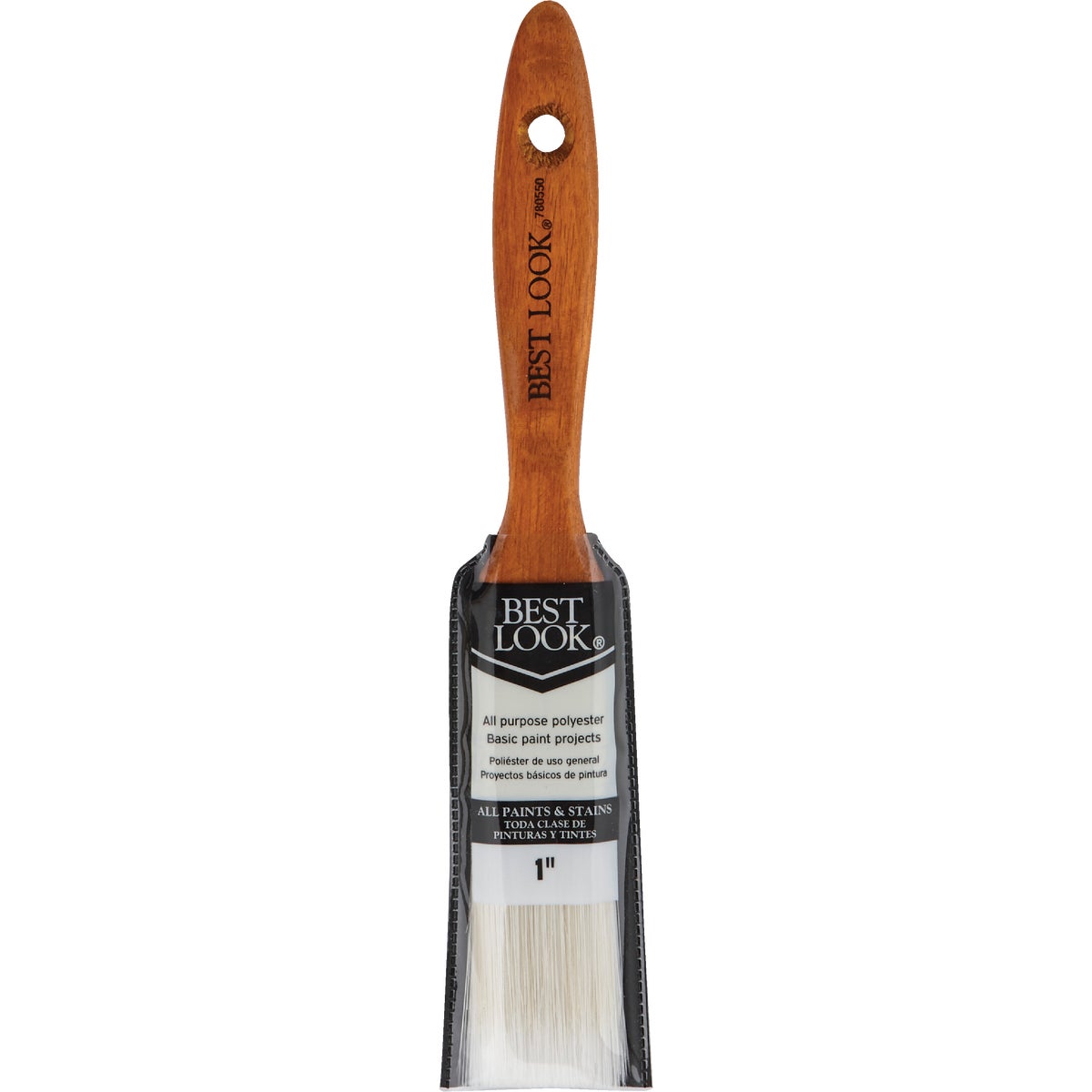 Best Look General Purpose 1 In. Flat Polyester Paint Brush Image 2