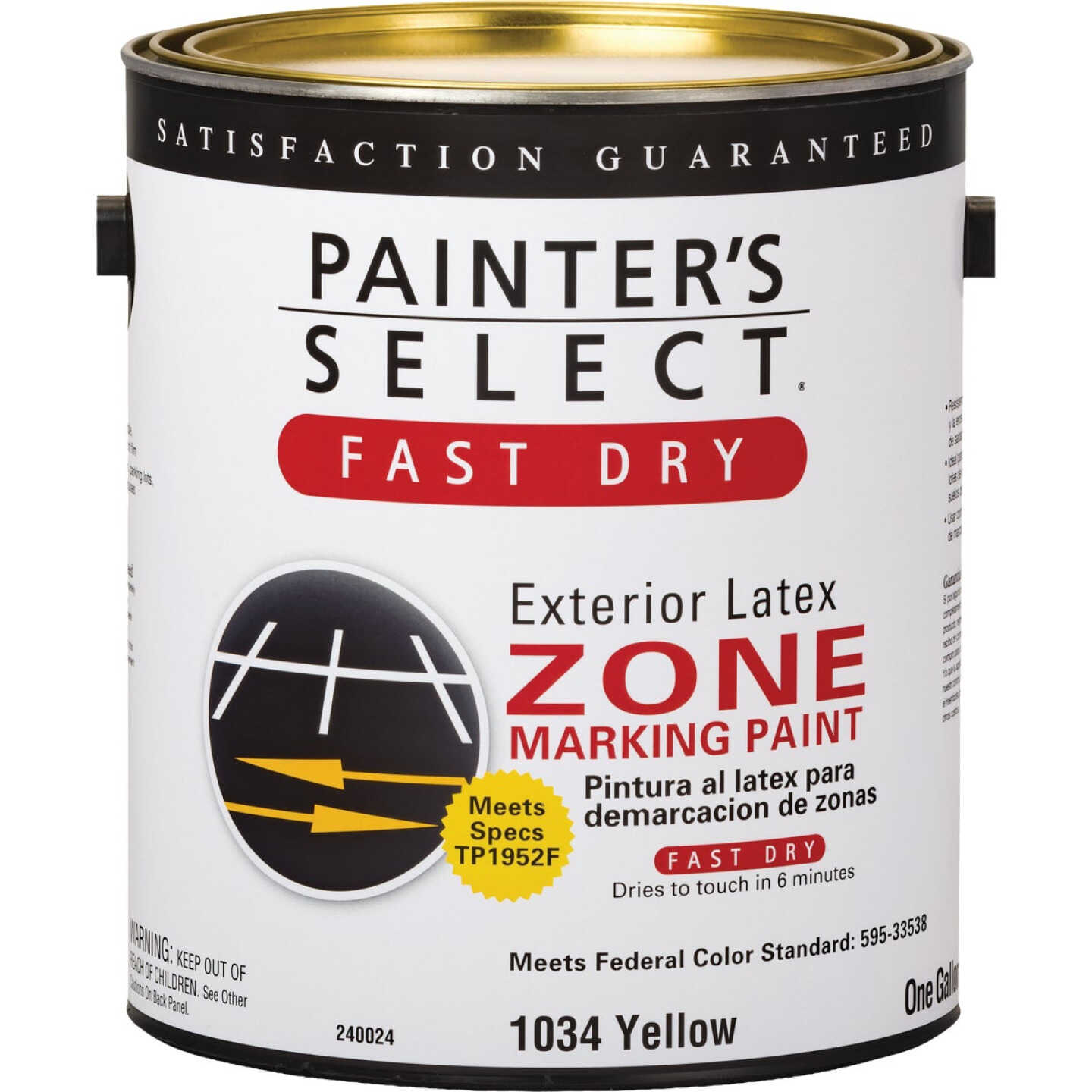 Painter's Select Specialty Yellow Flat Latex Zone Marking Paint, 1 Gal. Image 1