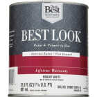 Best Look Latex Premium Paint & Primer In One Flat Enamel Interior Wall Paint, Bright White, 1 Qt. Image 2