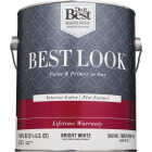 Best Look Latex Premium Paint & Primer In One Flat Enamel Interior Wall Paint, Bright White, 1 Gal. Image 2
