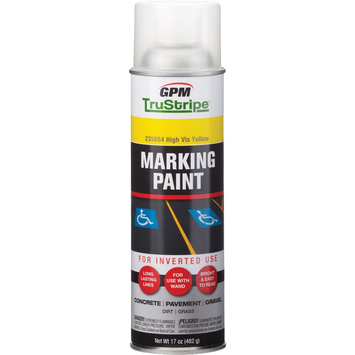 TruStripe High Visibility Yellow 17 Oz. Inverted Marking Paint Image 1
