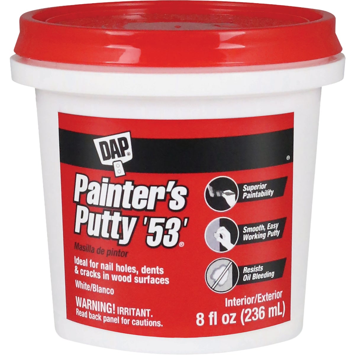DAP Professional Painters Putty 53 8 Oz. White Patching Compound
