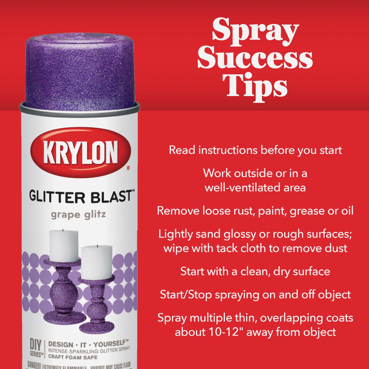 Krylon Glitter Blast 5.75 Oz. Cherry Bomb Spray Paint Image 2