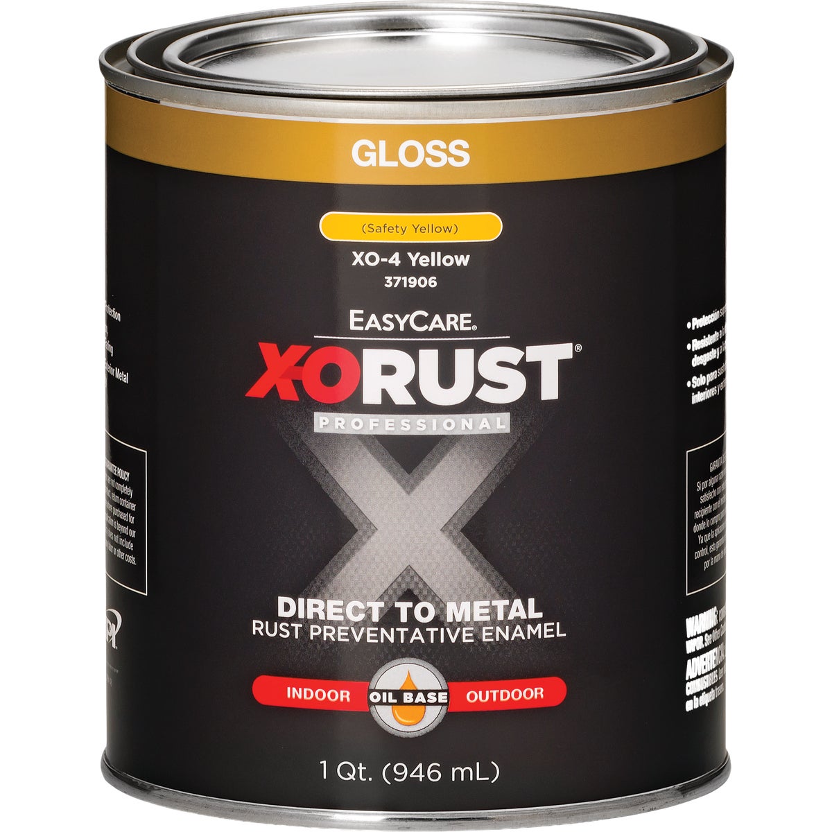 EasyCare X-O Rust Premium 1 Qt. Yellow Gloss Anti-Rust Oil-Base Enamel