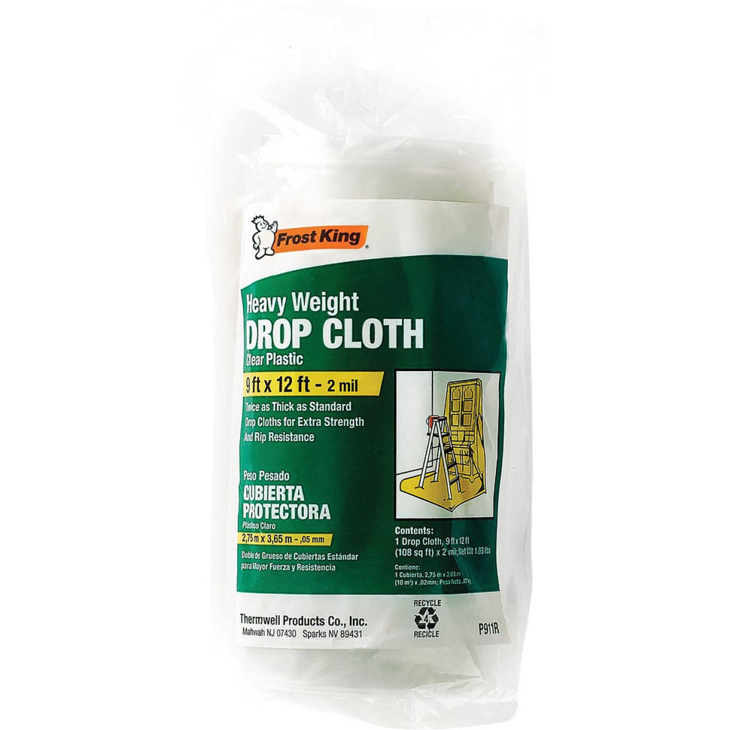 Frost King Plastic 9 Ft. x 12 Ft. 2 mil Drop Cloth Image 2