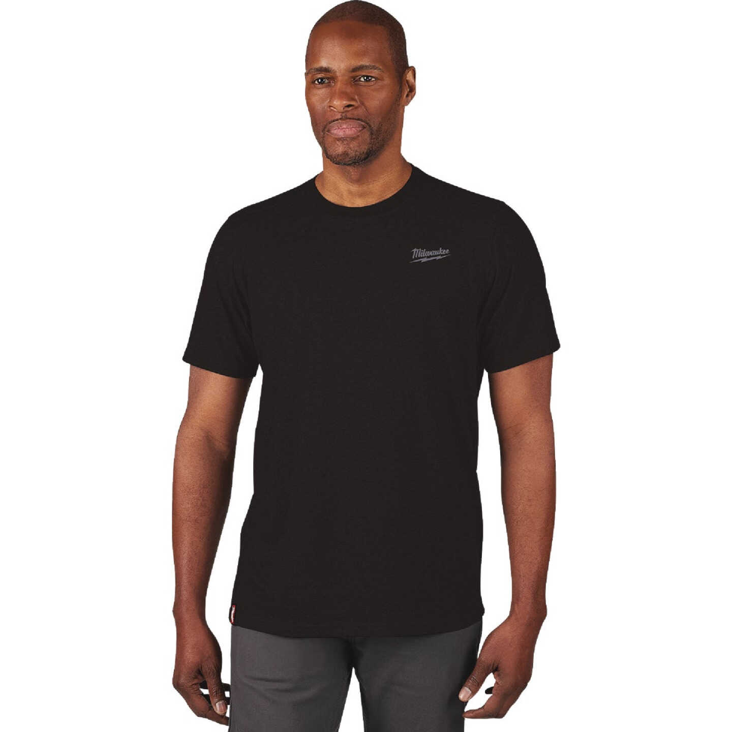 Milwaukee Large Black Short Sleeve Unisex Hybrid Work Shirt Image 1