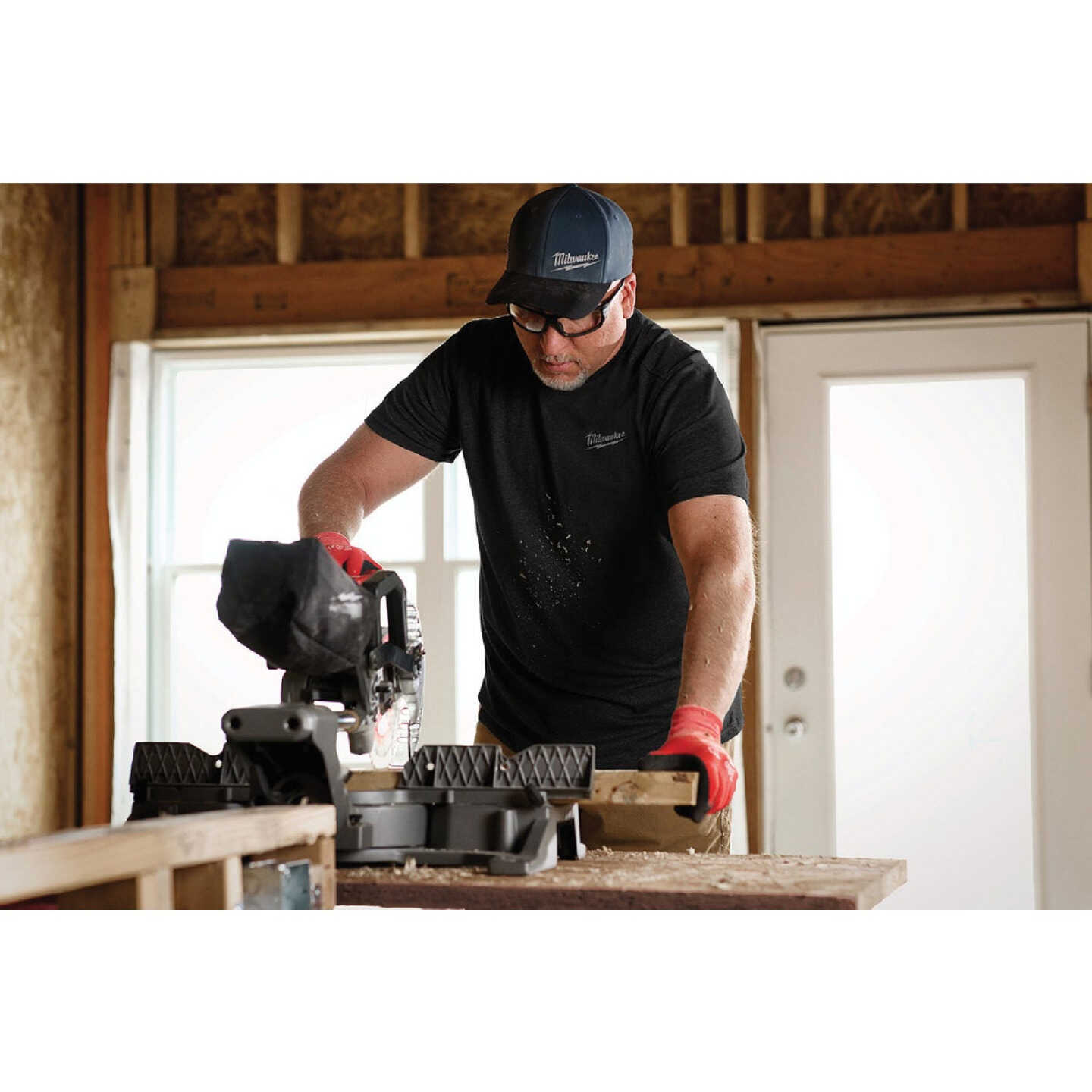 Milwaukee Large Black Short Sleeve Unisex Hybrid Work Shirt Image 3