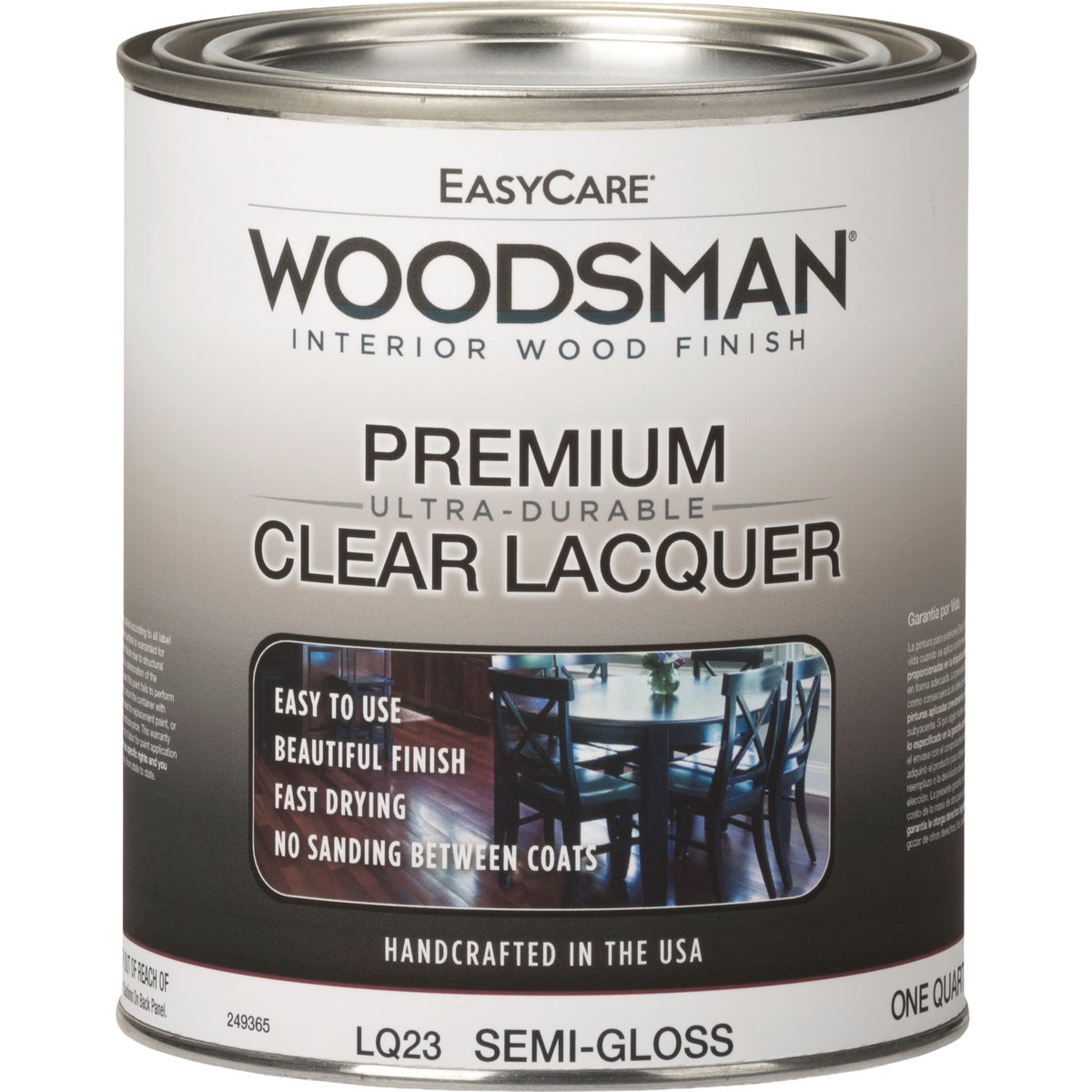 EasyCare Woodsman Semi-Gloss Brushing Lacquer, Clear, 1 Qt.