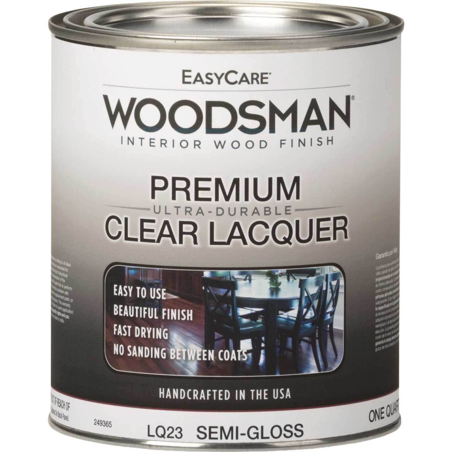EasyCare Woodsman Semi-Gloss Brushing Lacquer, Clear, 1 Qt. Image 1