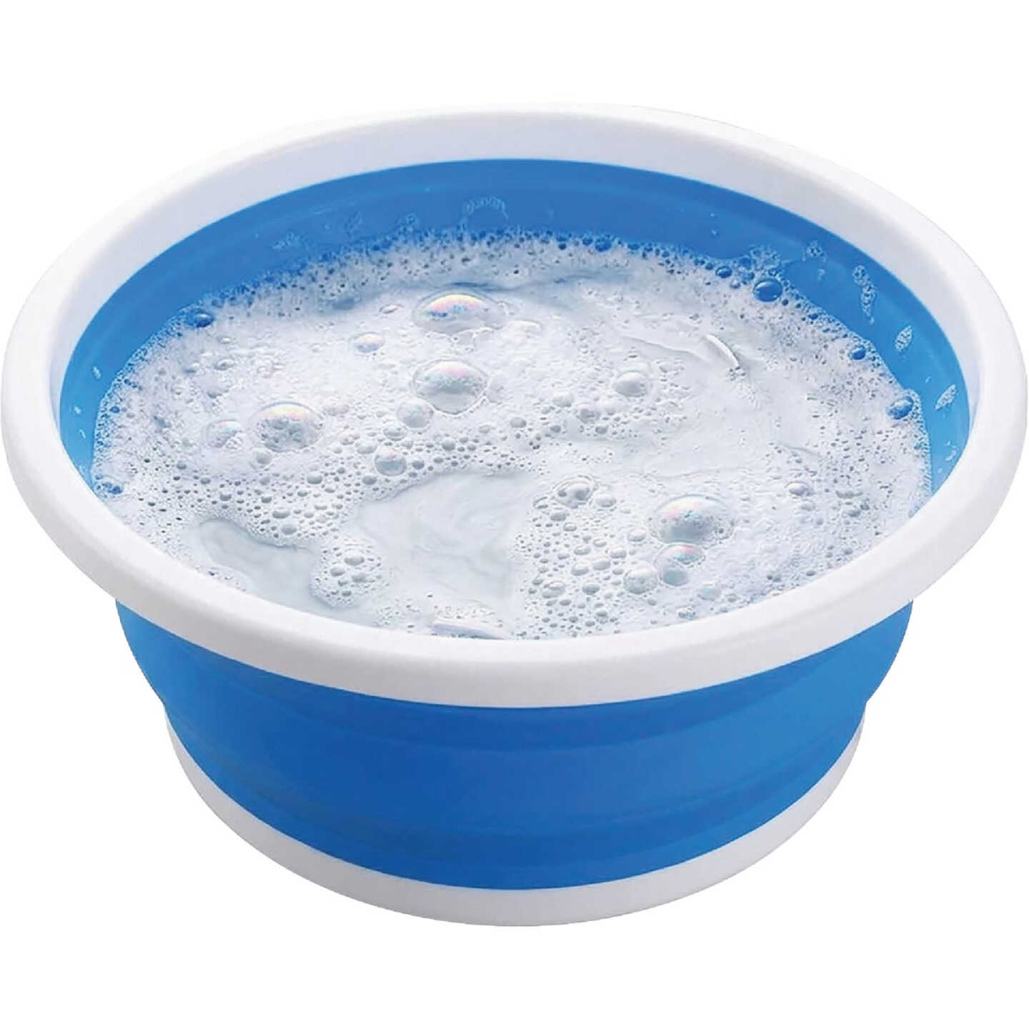 Coghlans 9 L. Blue & White Plastic Collapsible Sink Image 5