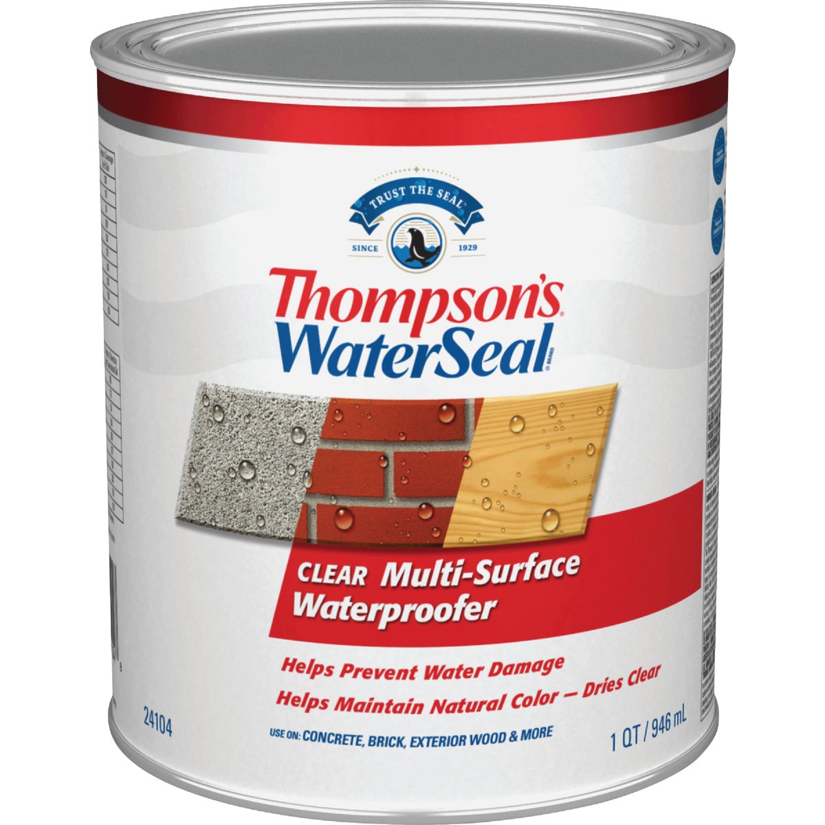 Thompsons WaterSeal Clear VOC MultiSurface Waterproofing Sealer, 1 Qt. Image 7