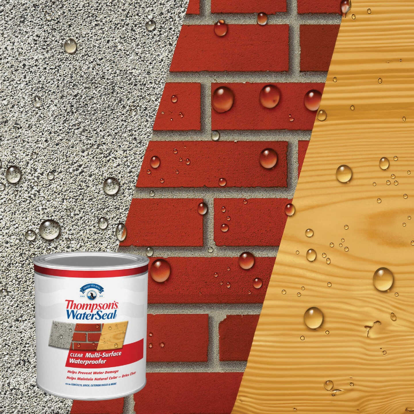 Thompsons WaterSeal Clear VOC MultiSurface Waterproofing Sealer, 1 Qt. Image 1