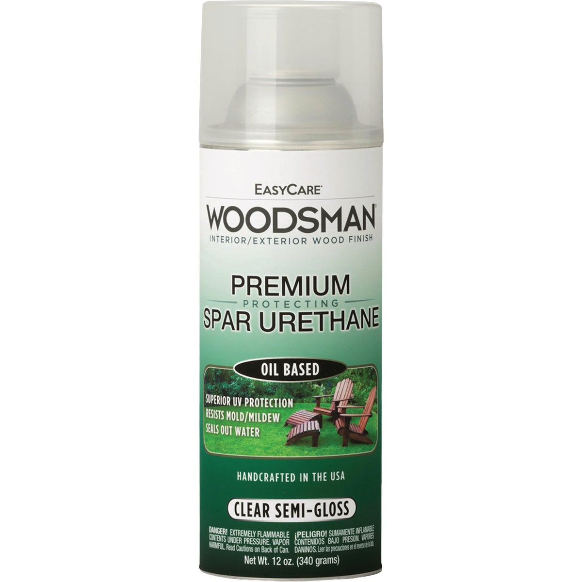 EasyCare Woodsman Semi-Gloss Indoor/Outdoor Spar Urethane Varnish, Clear, 12 Oz.