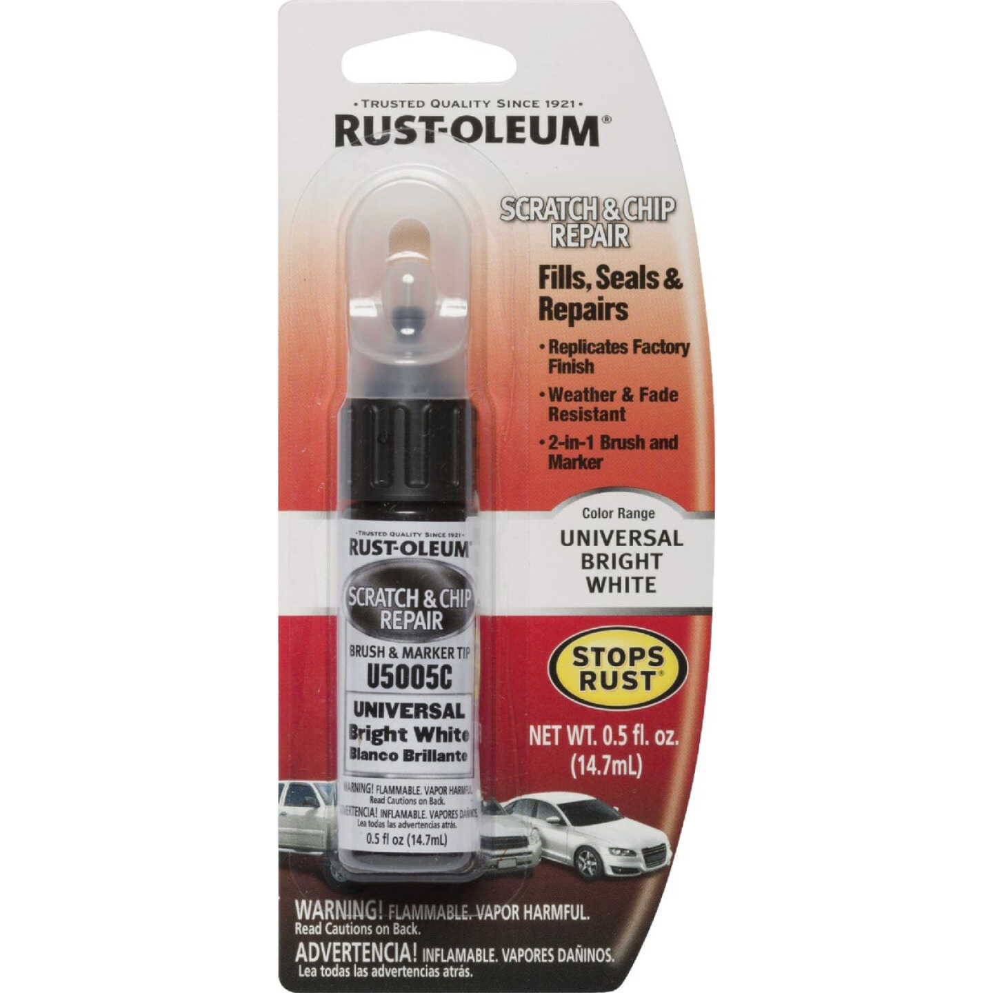 Rust-Oleum Automotive 0.5 Oz. Universal Bright White Scratch & Chip Repair Marker Image 1