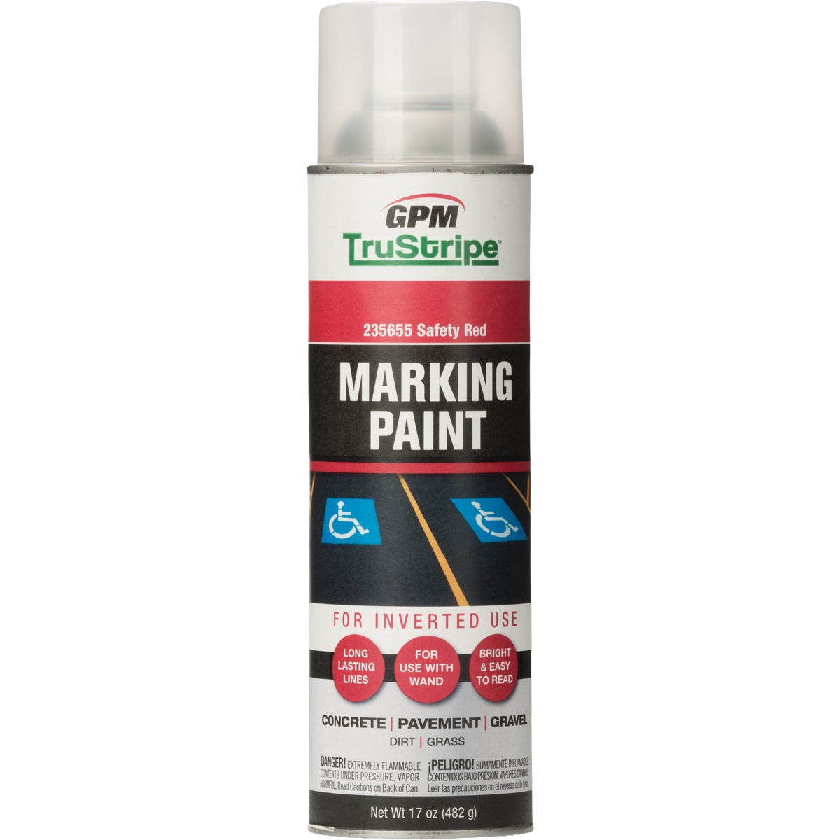 TruStripe Safety Red 17 Oz. Inverted Marking Paint Image 1