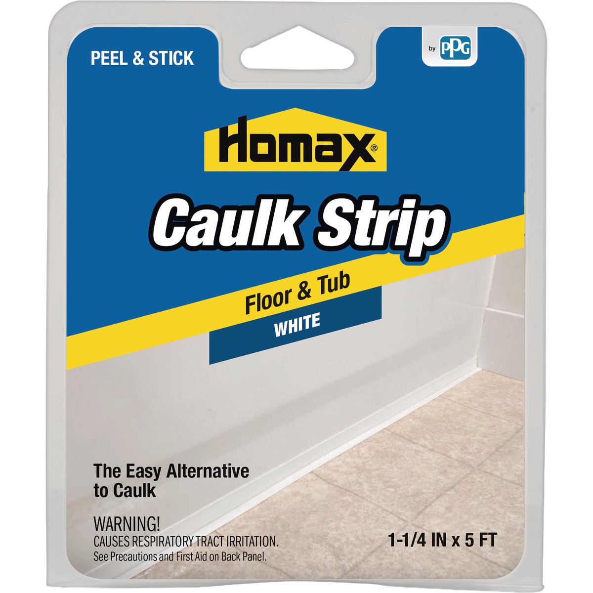 Homax 5 Ft. White Tub & Floor Caulk Strip Image 2