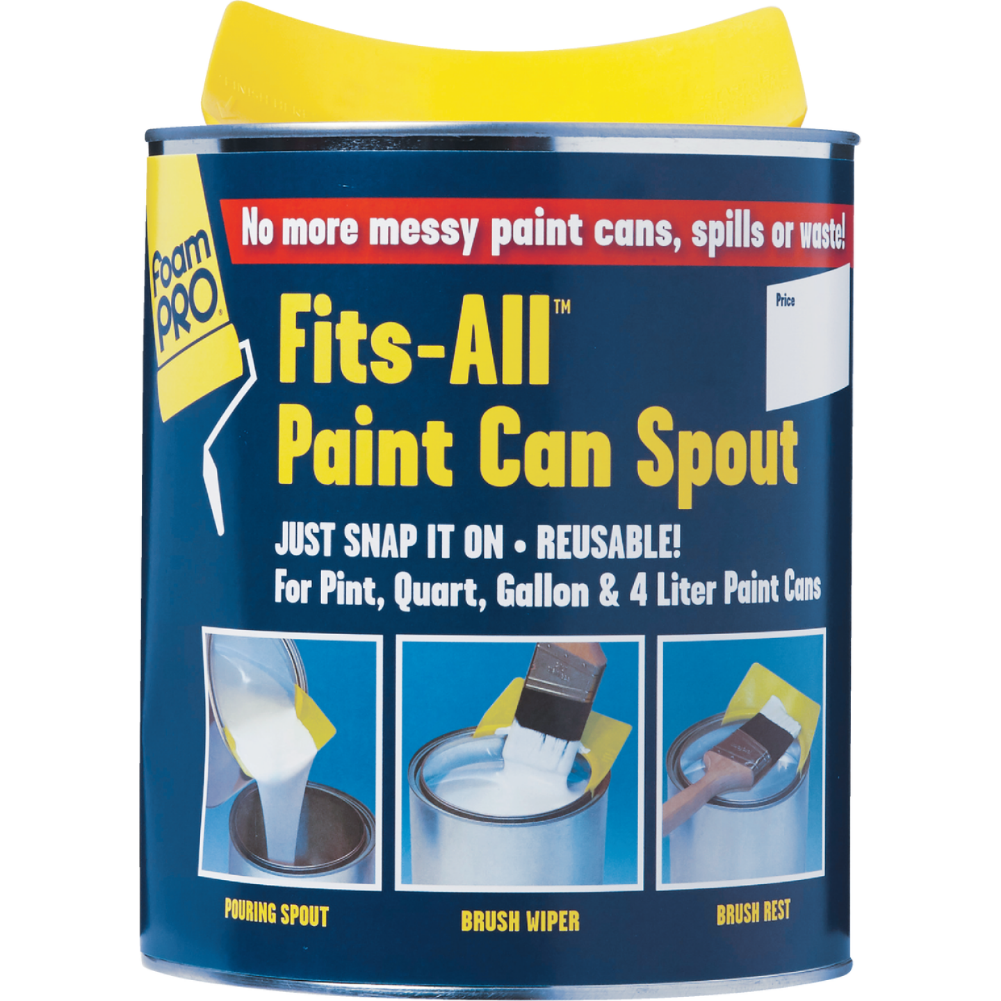 FoamPro Fits-All Snap-On Paint Can Pourer Image 2