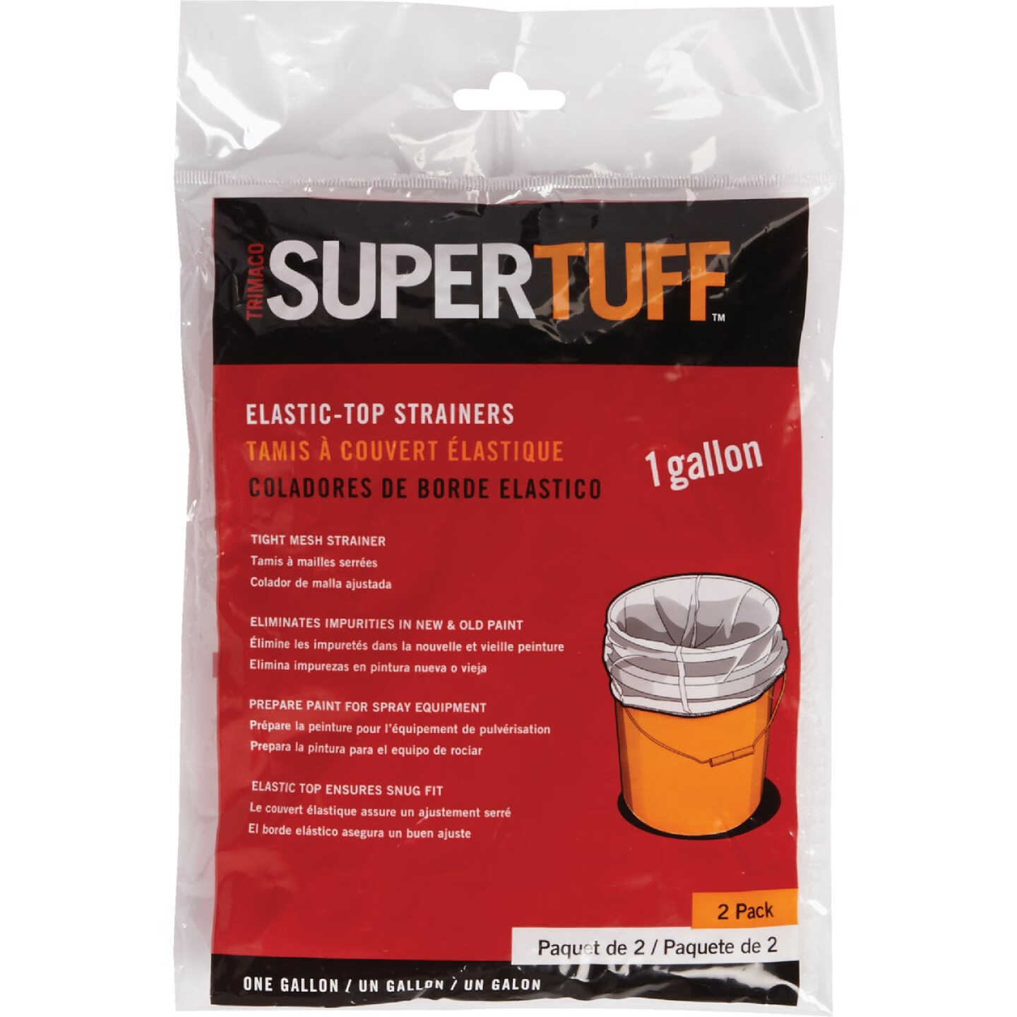 Trimaco SuperTuff 1 Gal. Regular Mesh/Plain Top Bag Strainers (2-Pack) Image 1