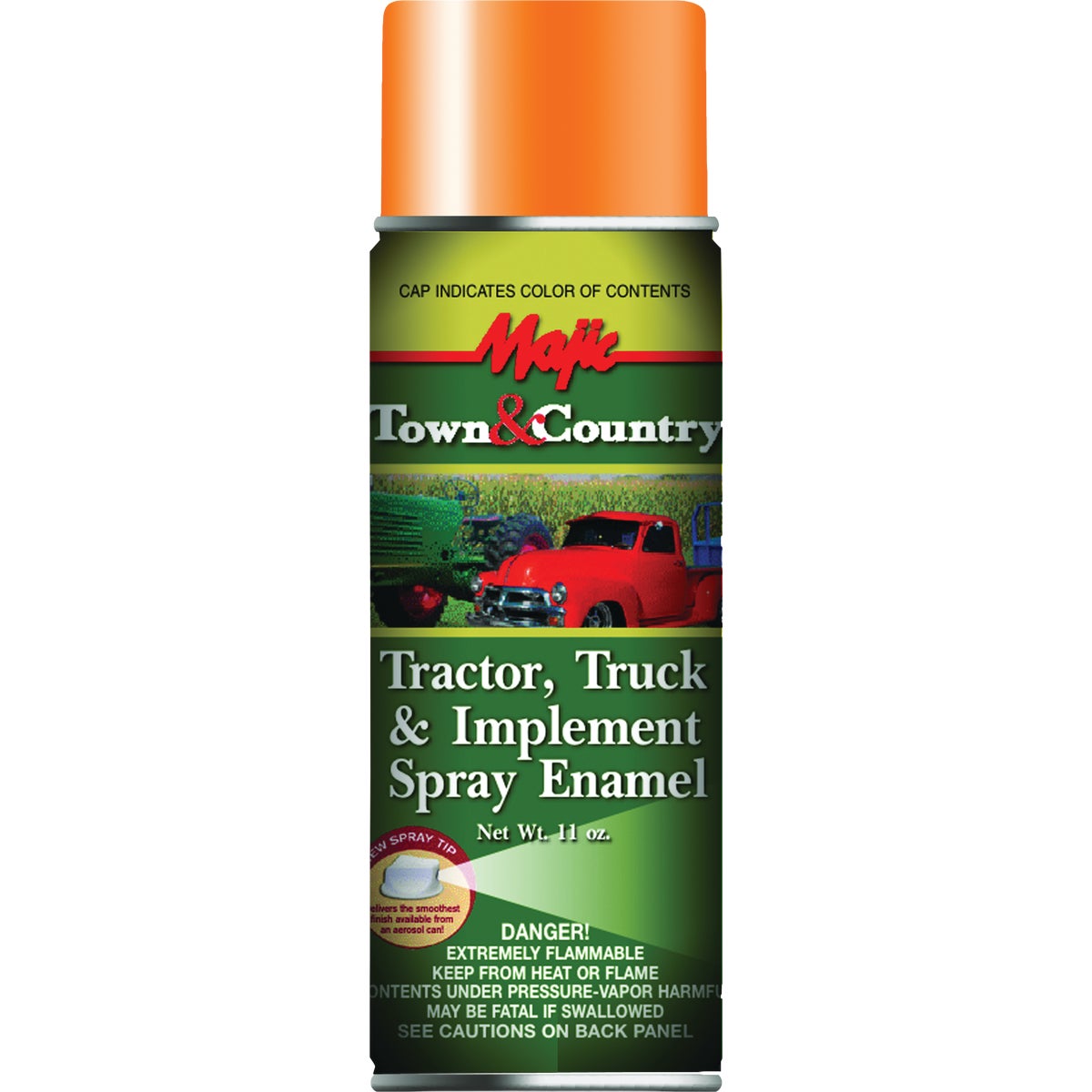 Majic Tractor, Truck & Implement Spray Enamel, A.C. Orange, 12 Oz.