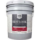 Best Look Latex Premium Paint & Primer In One Flat Enamel Interior Wall Paint, Bright White, 5 Gal. Image 2