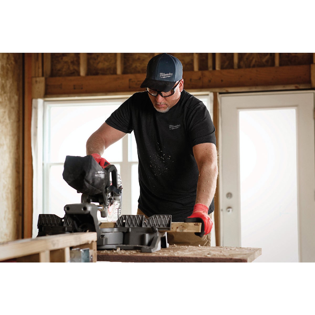 Milwaukee 2XL Black Short Sleeve Unisex Hybrid Work Shirt Image 4