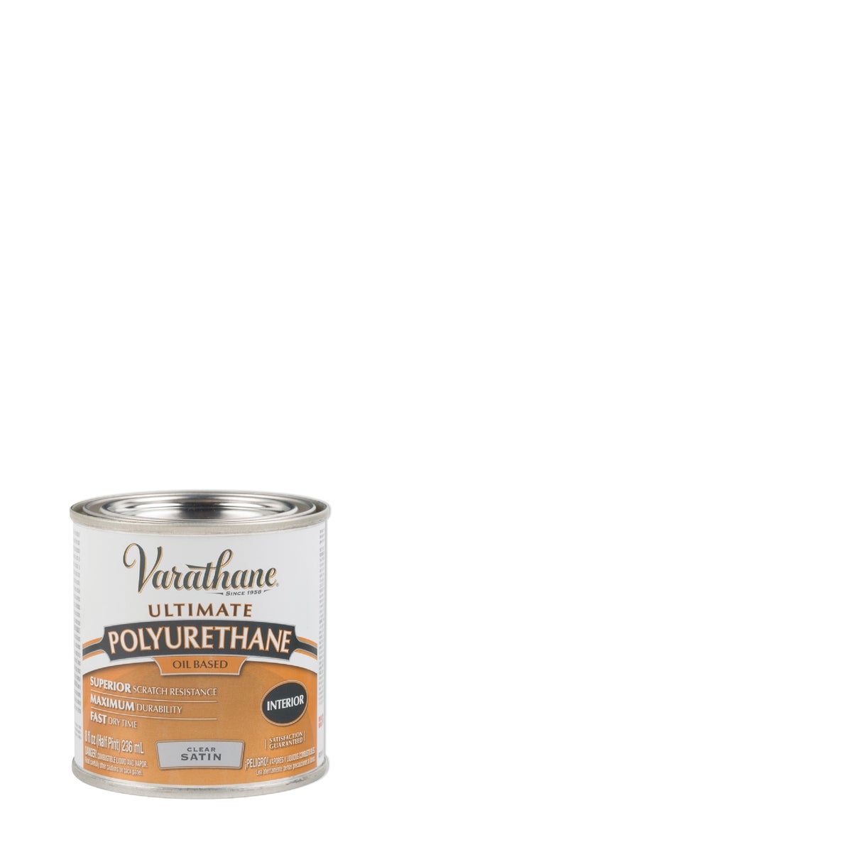 Varathane Satin Interior Polyurethane, 1/2 Pt.